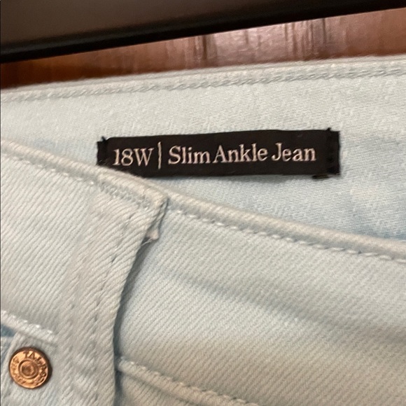 Talbots UEC Sz 18X Slim Ankle Light Blue Jeans - Picture 2 of 8